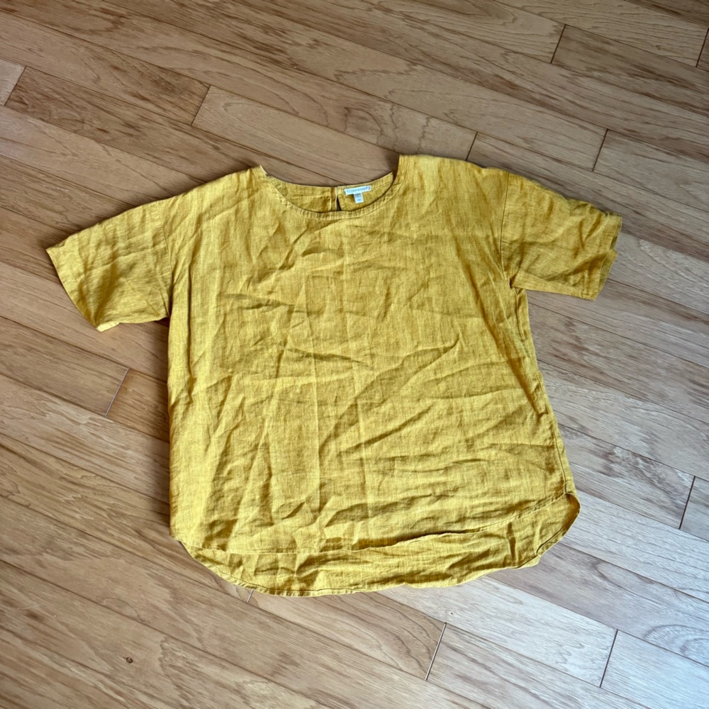 Eileen Fisher Marigold Linen Blouse